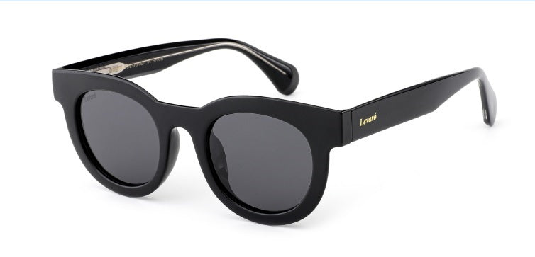 Round Levaro 201 - Negra y lentes gris polarizado